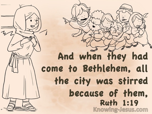 Ruth 1:19 The City Was Stirred (brown)